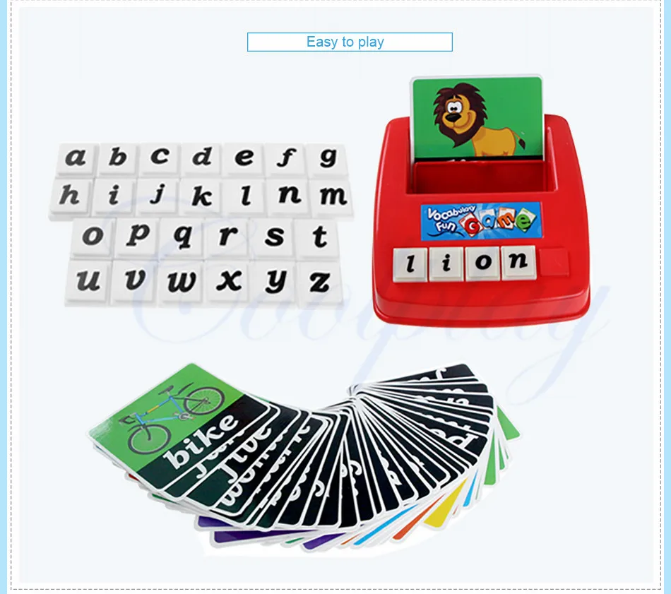 Английский Lowercase буквенный Алфавит орфографические игры карты английская головоломка со словами детские развивающие Игрушки для раннего обучения
