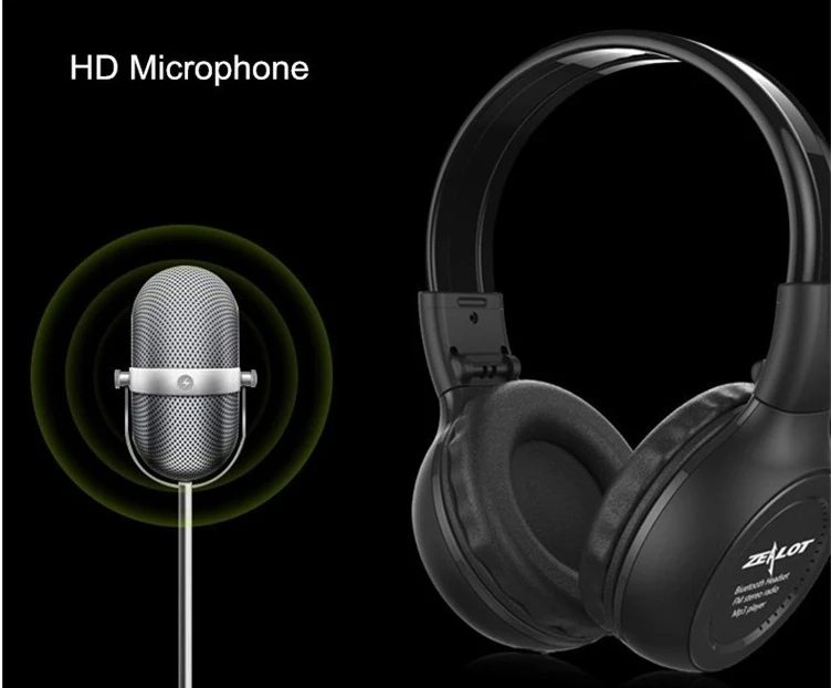 Хорошее качество,, Zealot B570, стерео Беспроводная гарнитура, Bluetooth наушники, повязка на голову, гарнитура с FM TF, светодиодный индикатор для mp3