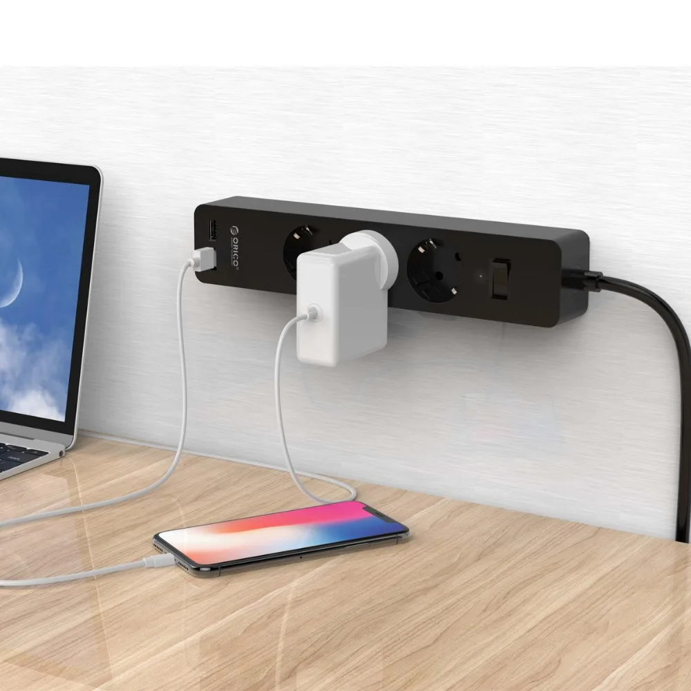 Электронная розетка ORICO розетка-удлинитель с 2 USB-портами умная европейского