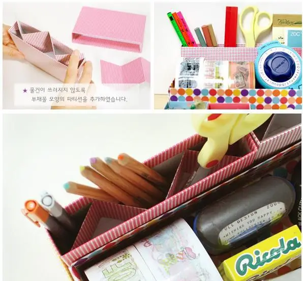 Корейская Оригинальность DIY картонная коробка для хранения многофункциональный