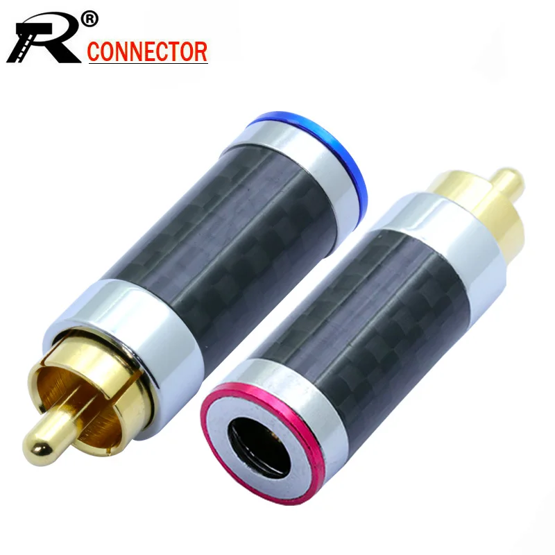 10 шт./лот разъем RCA позолоченные Провода 6 мм кабель rca штекер Профессиональный