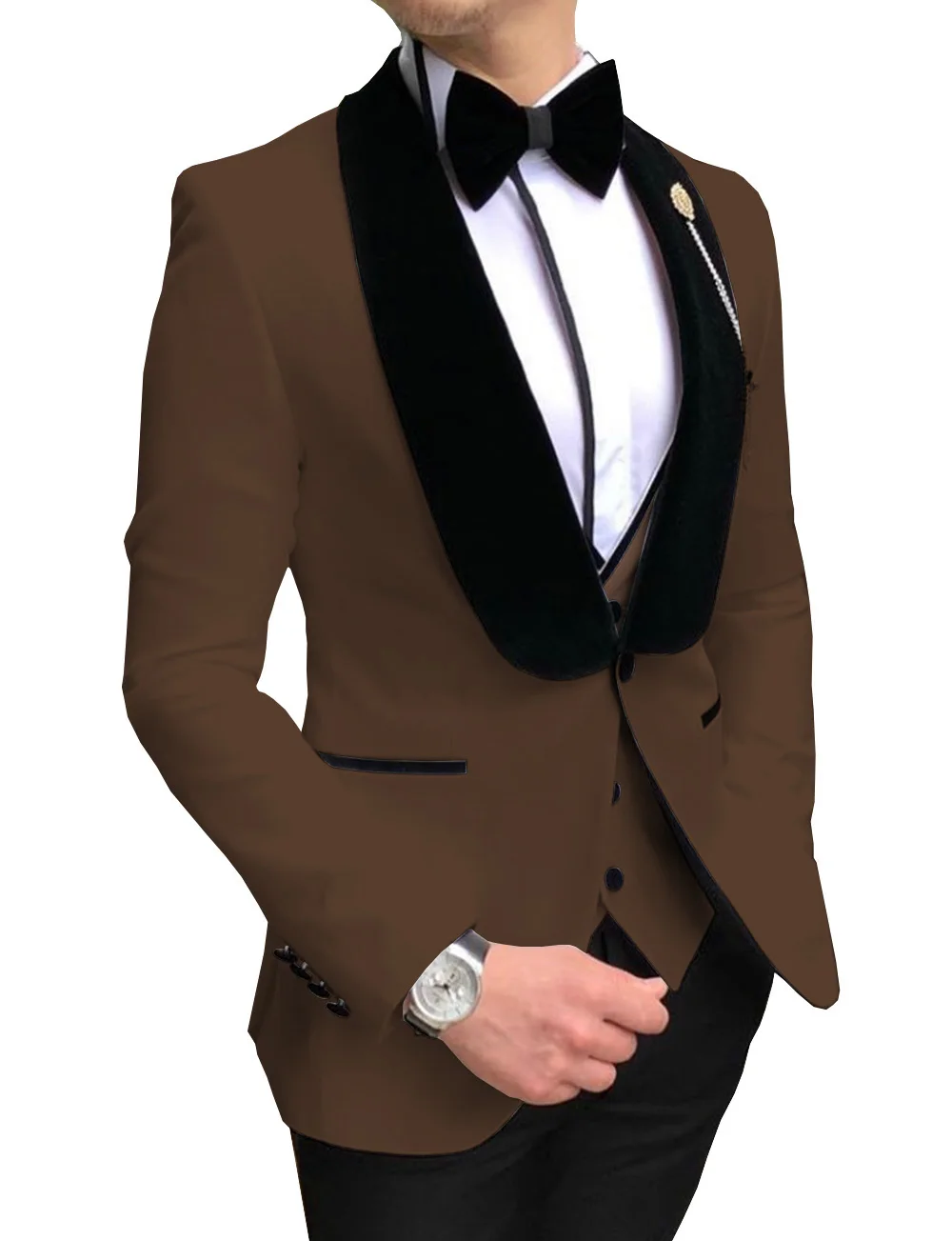 Мужские белые костюмы Slim Fit 3 шт. деловая куртка смокинг Блейзер джентльмен для свадьбы жених выпускного вечера Вечер(Блейзер+ жилет+ брюки