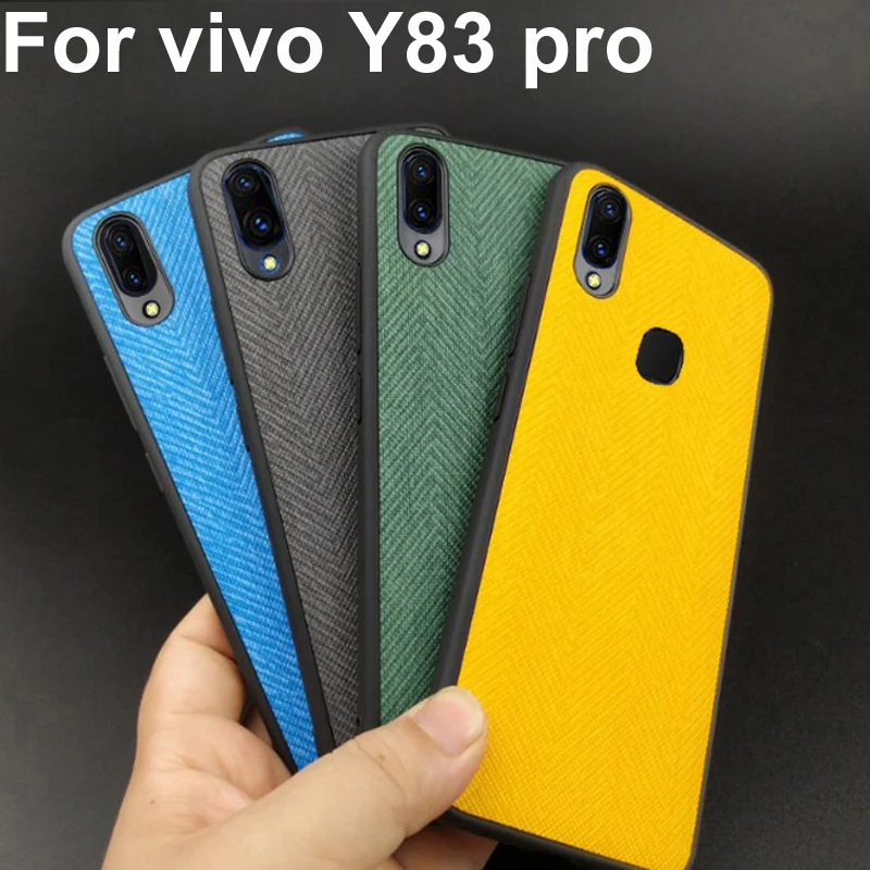 Чехол зеленого цвета для vivo Y83 pro тканевый кожаный чехол Y83pro чехлы телефонов vivoY83