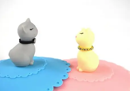 YI HONG милый кот силиконовая крышка чашки кофе всасывания уплотнение силиконовый