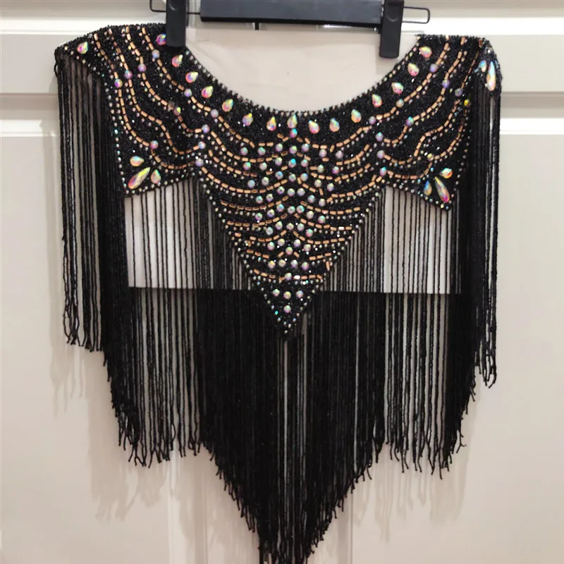 Новинка свадебная ручная работа двухсторонняя вышивка бисером воротник