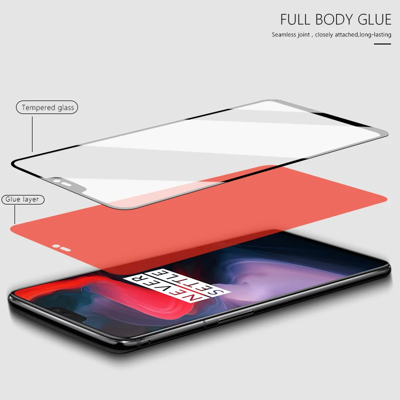CHYI стекло с закругленными краями для Oneplus 6 T полностью клеящееся покрытие 1 +