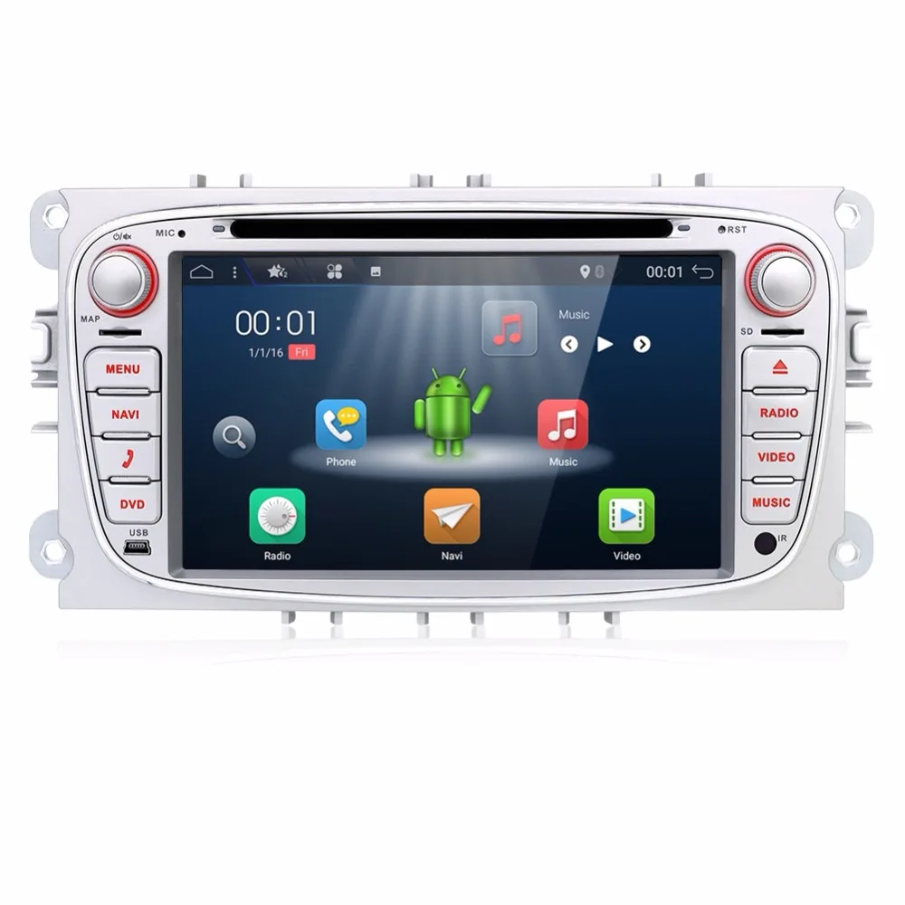 Android 7.1.1 два Din 7 дюймов машинный DVD проигрыватель для FORD Focus/S MAX/Mondeo/C MAX/Galaxy