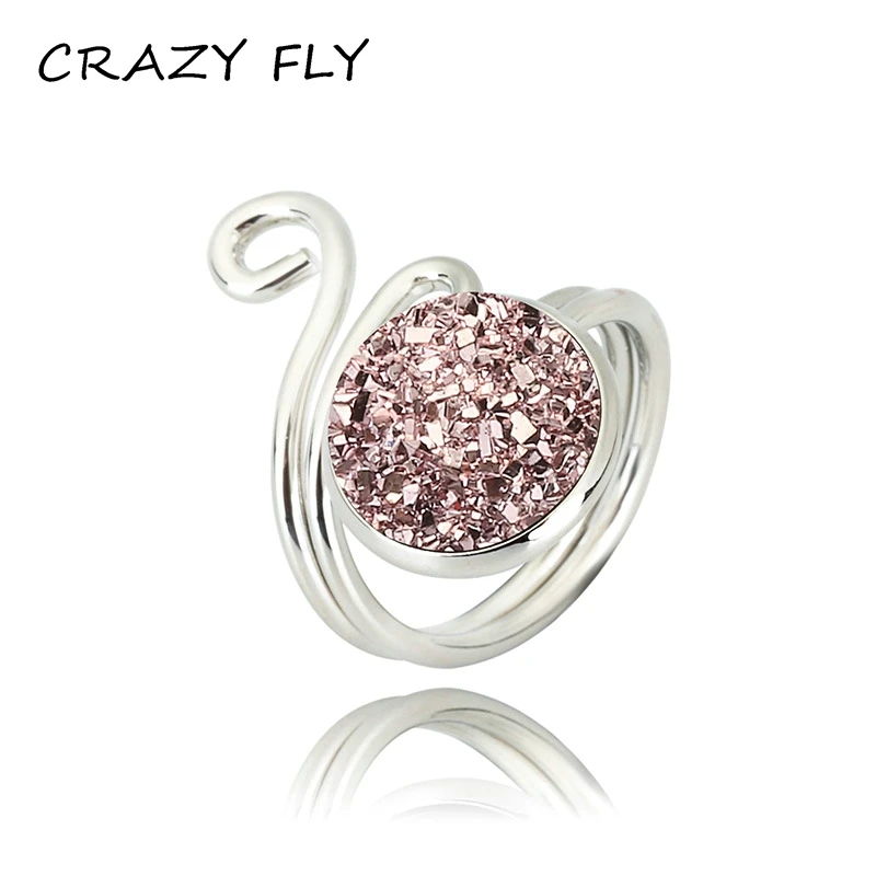 Модные кольца CRAZY FLY для женщин золотистые/Серебристые регулируемые обручальные