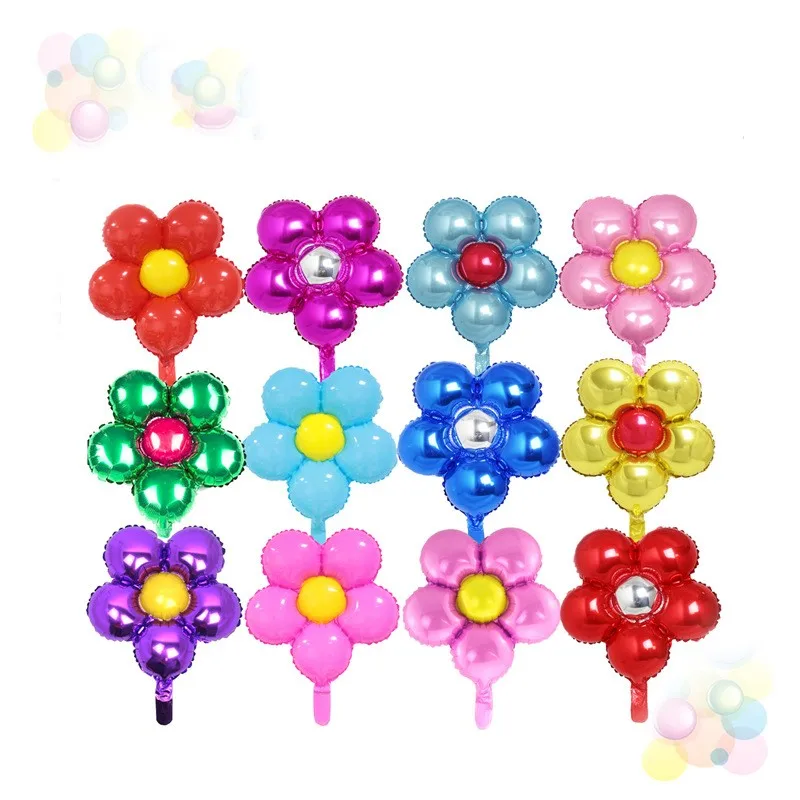 Новые цветочные воздушные шары из алюминиевой фольги прекрасные пять дисков