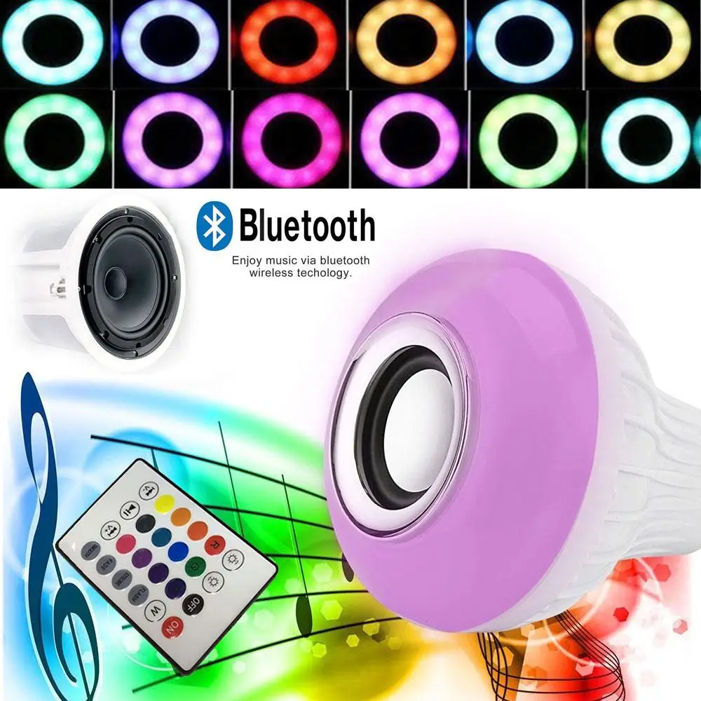 Светодиодная лампа MVpower 12 Вт Bluetooth 4 0 воспроизведение музыки умный динамик пульт