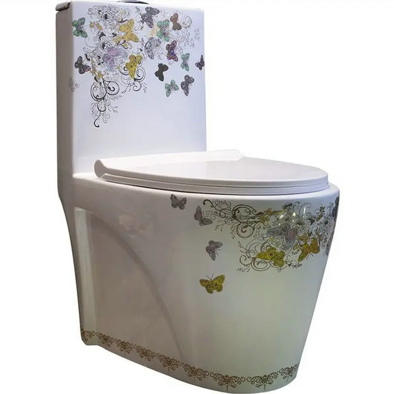 Художественный узорчатый белый цельный туалетный инструмент сифон струйный