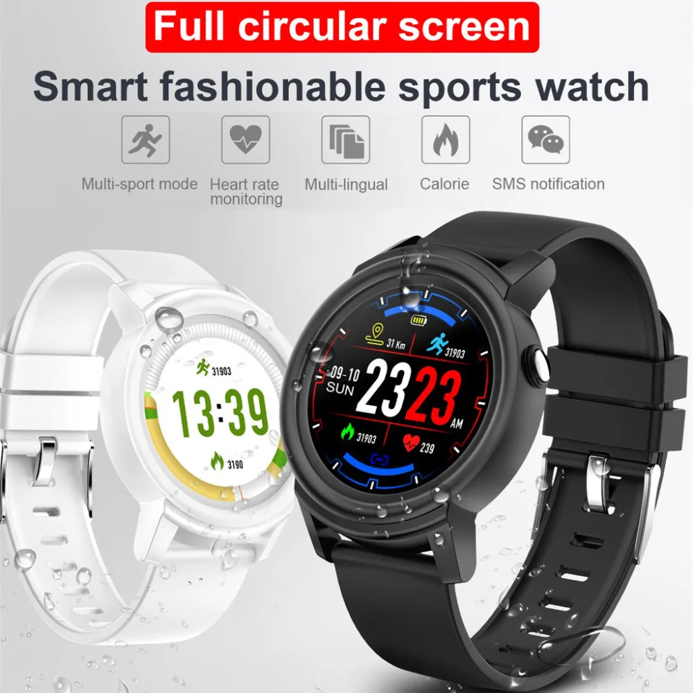 Модный водонепроницаемый индекс Смарт часы монитор сердечного ритма во время