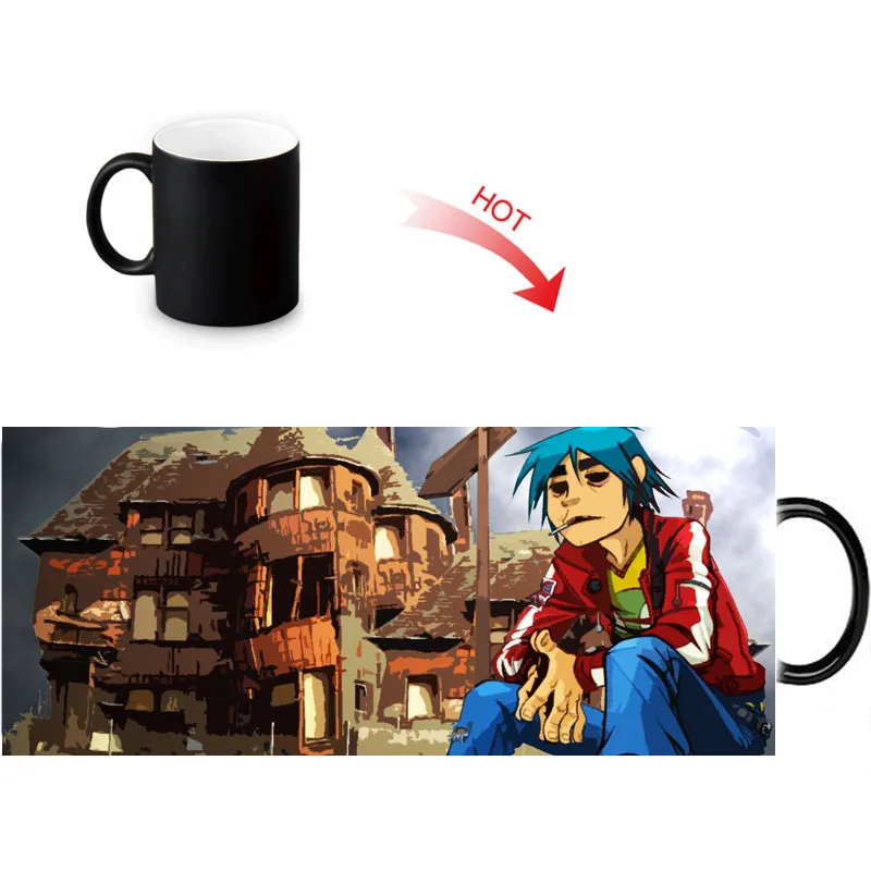 Мультяшная забавная дорожная кружка Gorillaz 12 унций чашка для кофе молока чая новые