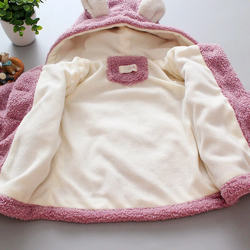 ExactlyFZ Girls Jacket 2018 Autumn Winter Hooded Coats For Cartoon Warm Outerwear Children Velvet Christmas Clothes | Детская одежда и