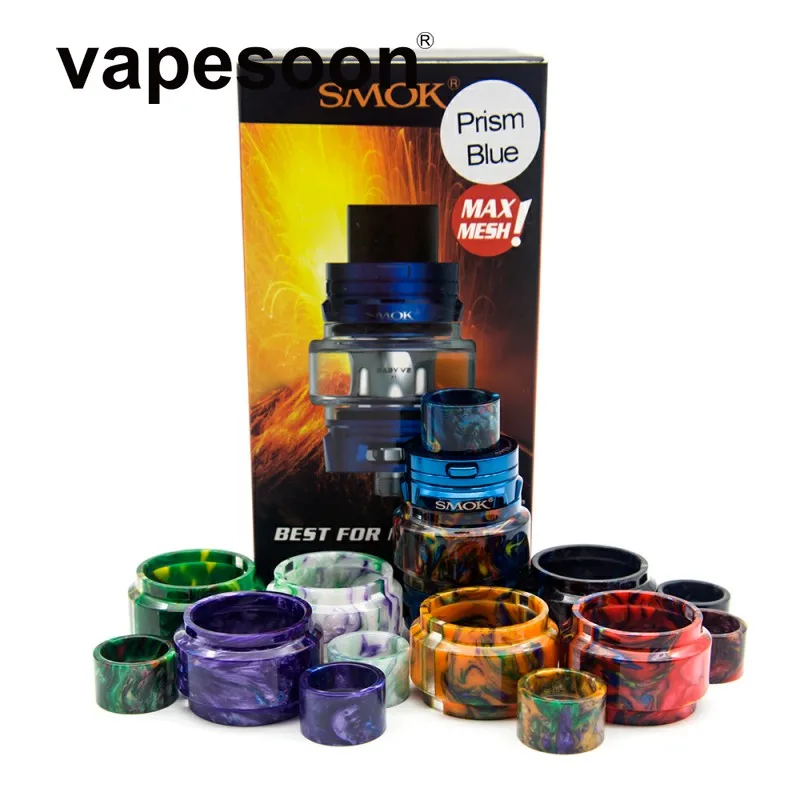 

Resin Drip Tip with 5ML Capacity Replacement Bulb Tube Liquid Level Visible for SMOK TFV8 Baby V2 Tank Fit Species Kit 230W