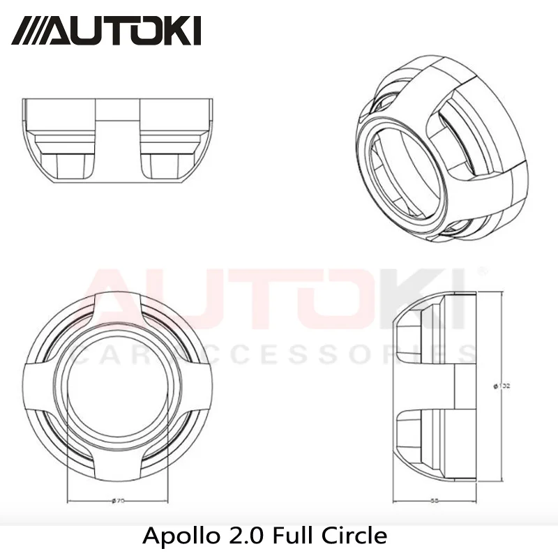 Автостайлинг Autoki 2017 обновленные автомобильные ксеноновые фары 2 5 дюйма линзы