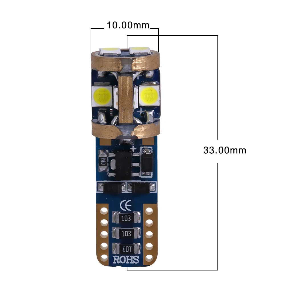 4 шт. Новый W5W T10 светодиодный Canbus без Ошибок t10 10SMD 3030 6000K белый интерьер