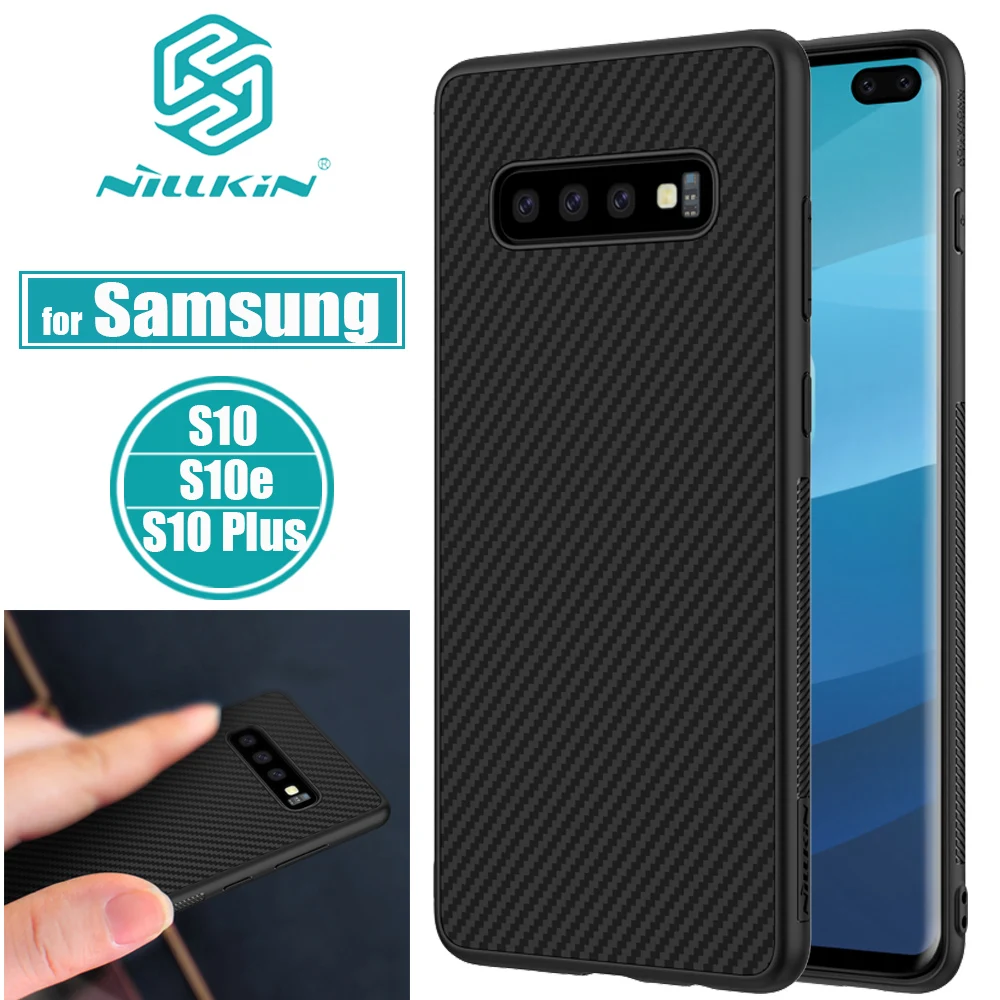 

Чехол Nilkin для Samsung Galaxy S10 Plus, S10e, Ультратонкий чехол Nillkin из углеродного синтетического волокна для Samsung S10 Lite