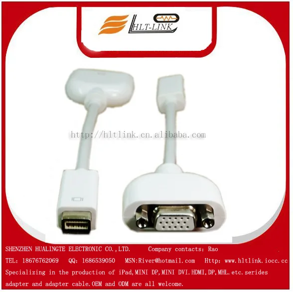 2014 limited new arrival cable adapter home theater micro usb connector mini dvi to vga f l = 15cm |