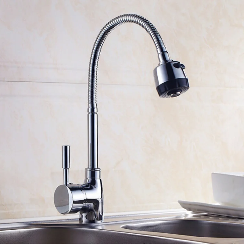 

Rotating Kitchen Water Tap Universal Kitchen Sink Faucet 3 Way Hot Cold Water Mixer Tap Rotatable Washbasin Taps Saving Tap
