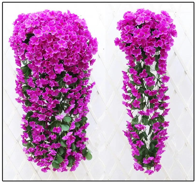 10 шт. фиалки на стене Цветочная лоза Искусственные цветы маленькая Лилия ротанг