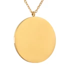 IJD0318 высоко полированные круглые пустые персонализированные ожерелья и подвески на заказ, Очаровательные Подвески, ID металлическая карта