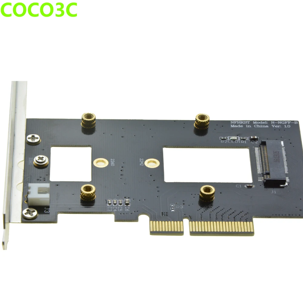 M Key M.2 SSD Adapter for SAMSUNG 950 PRO SM951 NGFF PCI express slot to Desktop PCIe 4x Card with Fan Coolling | Компьютеры и офис
