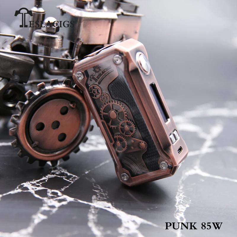 Оригинальный Teslacigs Tesla Punk mini85W TC VW APV бокс мод электронная сигарета vape дизайн в