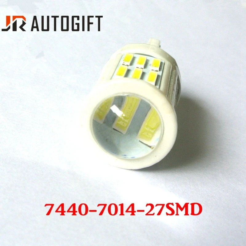 

2 шт., автомобисветодиодный светодиодные лампы с чипом T20 7440 7443 27SMD 7020, 12-24 В