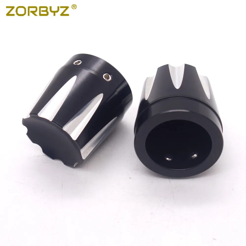 ZORBYZ черная крышка гайки для передней оси с ЧПУ Harley Dyna Road Glide King FLHT|edge cut|axle capsaxle cap nut