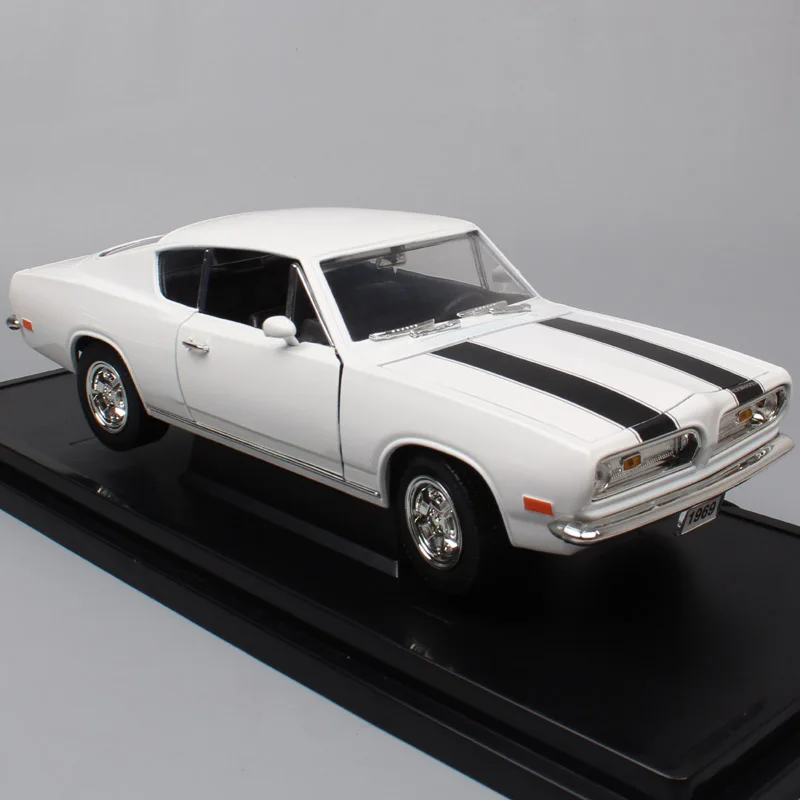 1:18 классические весы 1969 Chrysler Plymouth Barracude спортивные игрушки и транспортные средства миниатюрные автомобильные модели для детей