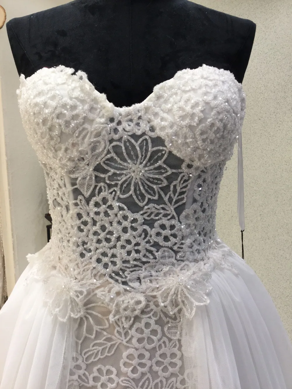Новые кружевные тюлевые Свадебные платья со съемным шлейфом 2018 vestido de novia милый