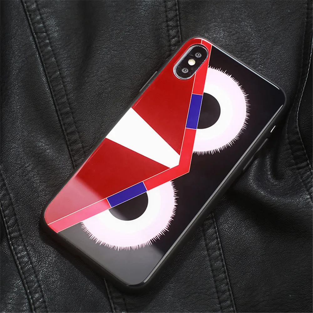 Luxury brand Tempered Glass Case For apple iPhone 8 plus case back cover phone bag x 7 6 6s for iphoneX |