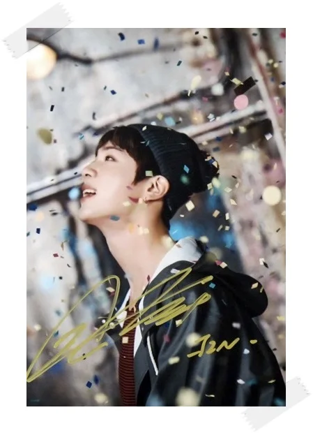 Bangtan Boys JIN с автографом подписано оригинальное фото вы никогда не ходите в