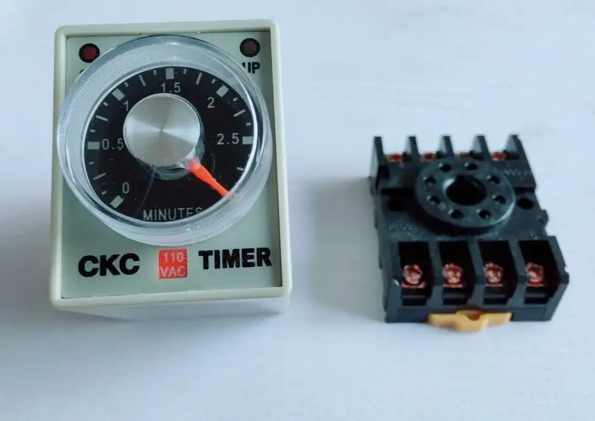 

AH3-3 реле времени DC24V таймер задержки Реле времени 8Pin с базой 6S 10S 30S 60S 3m