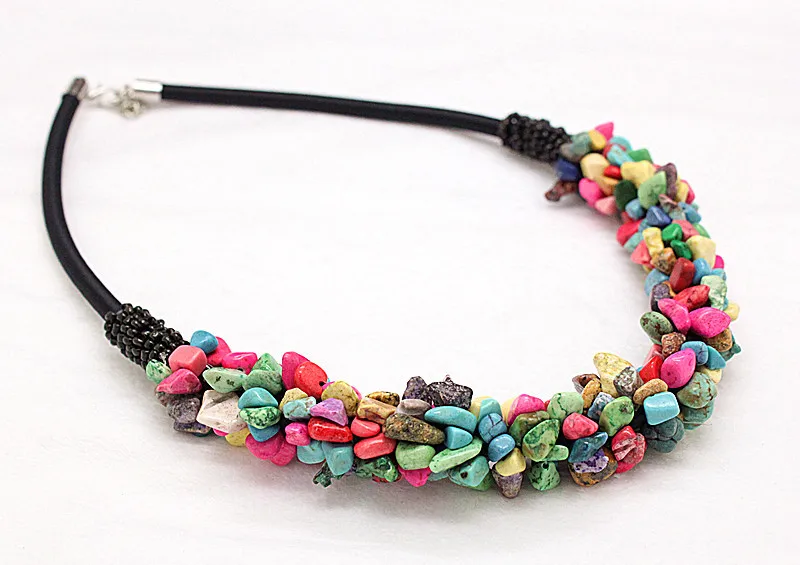 Новое поступление 2018 модные ожерелья из натурального камня ювелирные изделия