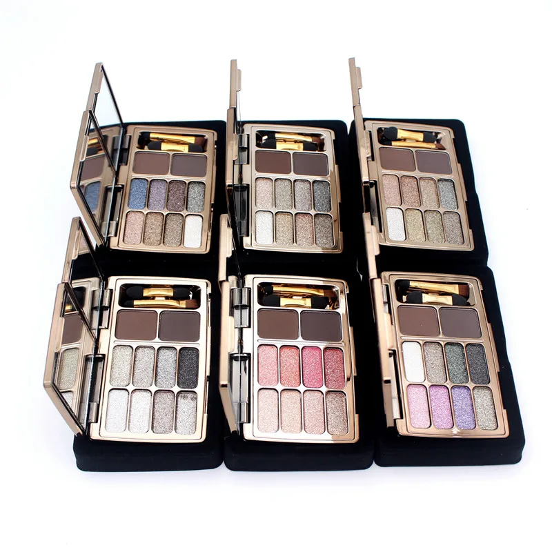 8 цветов бриллиантовый яркий макияж палитра теней для век набор макияжа Shimme