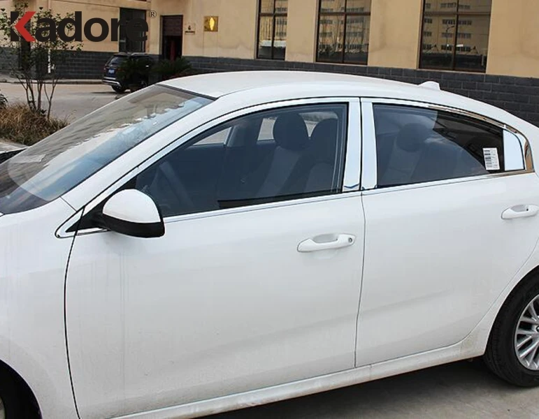 Для Kia Rio 4 X-line Sedan из нержавеющей стали, оконный молдинг, накладка, отделка, стильный стикер для автомобиля, внешние аксессуары