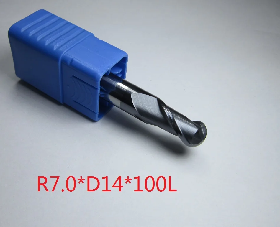 CAB2-R7.0-45 1PC HRC45 Carbide Ball Nose End Mills CNC machine ballnose milling cutter Diameter 1mm 4mm 6mm 10mm 16mm 20mm 45HRC freeshipping - Cutting Edge Length: CAB2-R7.0-45