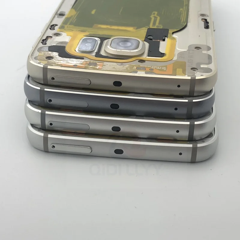 S6 Edge Задняя крышка батареи передняя средняя рама для Samsung Galaxy S6 Edge G925 G920F G9250 полный корпус