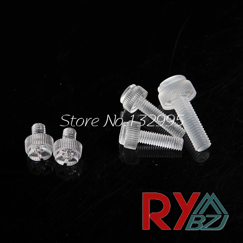 20 шт./лот PC Прозрачный поликарбонатный шуруп ручной затягивающийся шуруп|m5 m6
