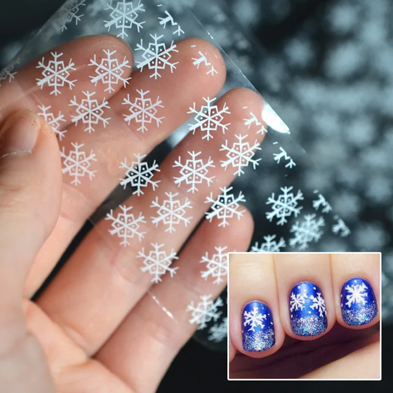 

Winter Snowflake Nail Transfer Foil Christmas Nail Art Sticker Decals DIY Manicure 100cm*4cm