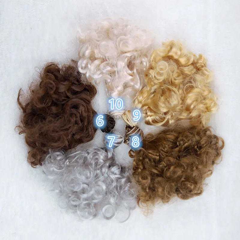

1 pcs 15cm imitation mohair wigs milk silk pure curly wigs for BJD/SD doll wigs Fapai doll accessories very soft wigs