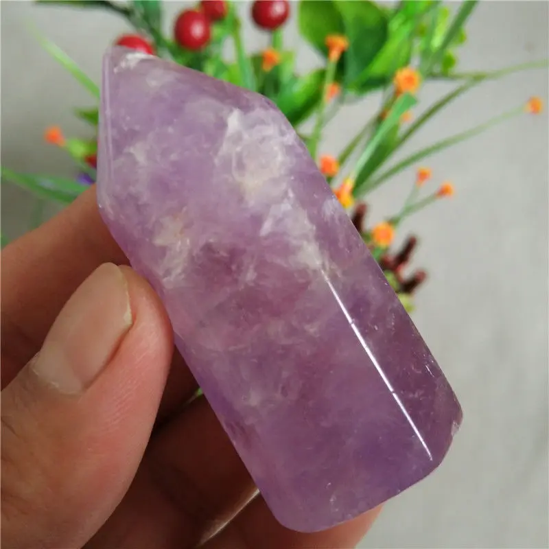 04245 Natural Pretty Amethyst Quartz Crystal Point Healing | Дом и сад