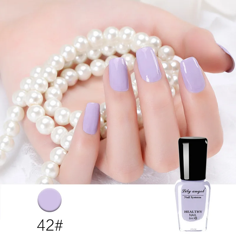 42 Lily angel 6 мл цветной водостойкий Гель-лак для ногтей, удаляющий краски на водной основе, клей для ногтей, быстросохнущие инструменты для красоты - Цвет: 42
