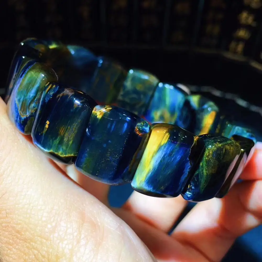 Новое поступление 2019 браслет из натурального синего камня пьестерсит для мужчин