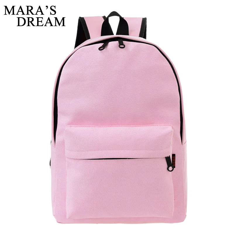 

Mara's Dream travel backpacks bag new solid color canvas Men and Women bag High quality and large capacity students bag