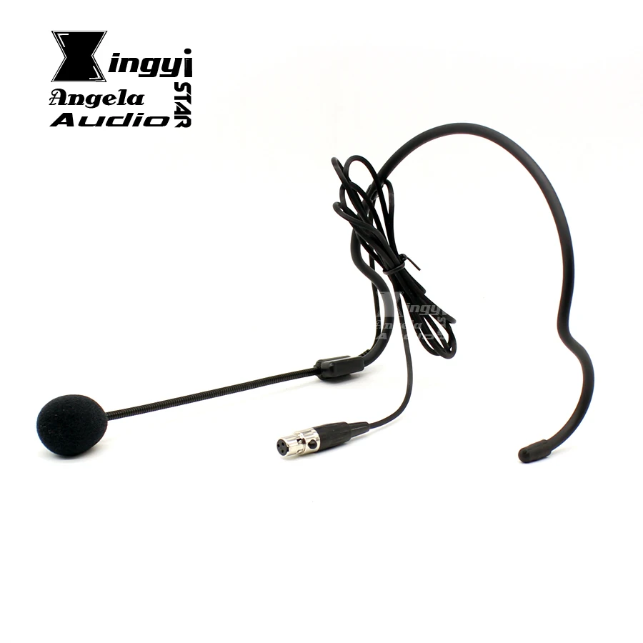 

Mini XLR 3 Pins TA3F Plug Connector Wired Earhook Headworn Headset Condenser Microphone System For Wireless Bodypack Transmitter