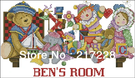 

14CT Cross Stitch Kits bear Den's Room 41x28cm FREE shipping CS-069WM