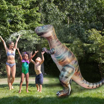 Water spray dinosaur Новейший Фламинго Единорог бассейн плавающий круг надувной матрас бассейн вечерние надувные игрушки для детей Взрослые водные игрушки boia - Цвет: Water spray dinosaur